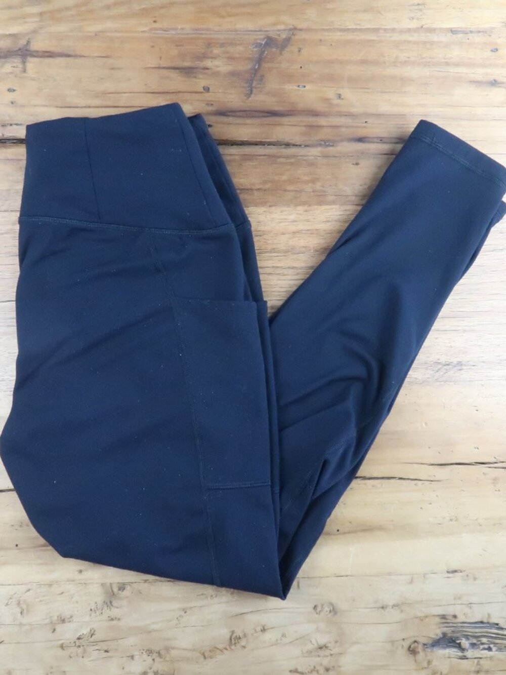 BALEAF BLACK HIGH WAIST FULL LENGTH LEGGINGS WITH WAISTBAND AND SIDE POCKETS MED